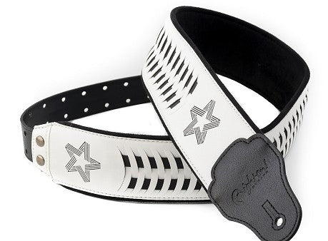 Right On Straps | Groove Paul Turner White Signature Bass Strap - VEGAN LEATHER