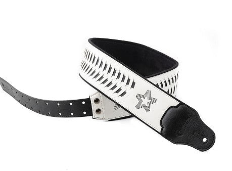 Right On Straps | Groove Paul Turner White Signature Bass Strap - VEGAN LEATHER