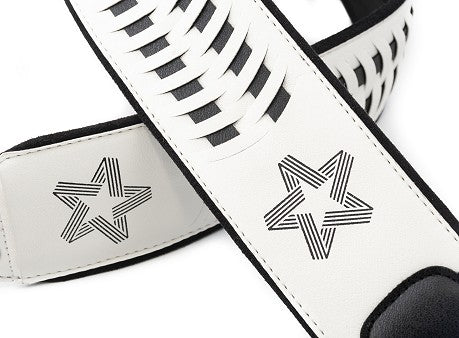Right On Straps | Groove Paul Turner White Signature Bass Strap - VEGAN LEATHER
