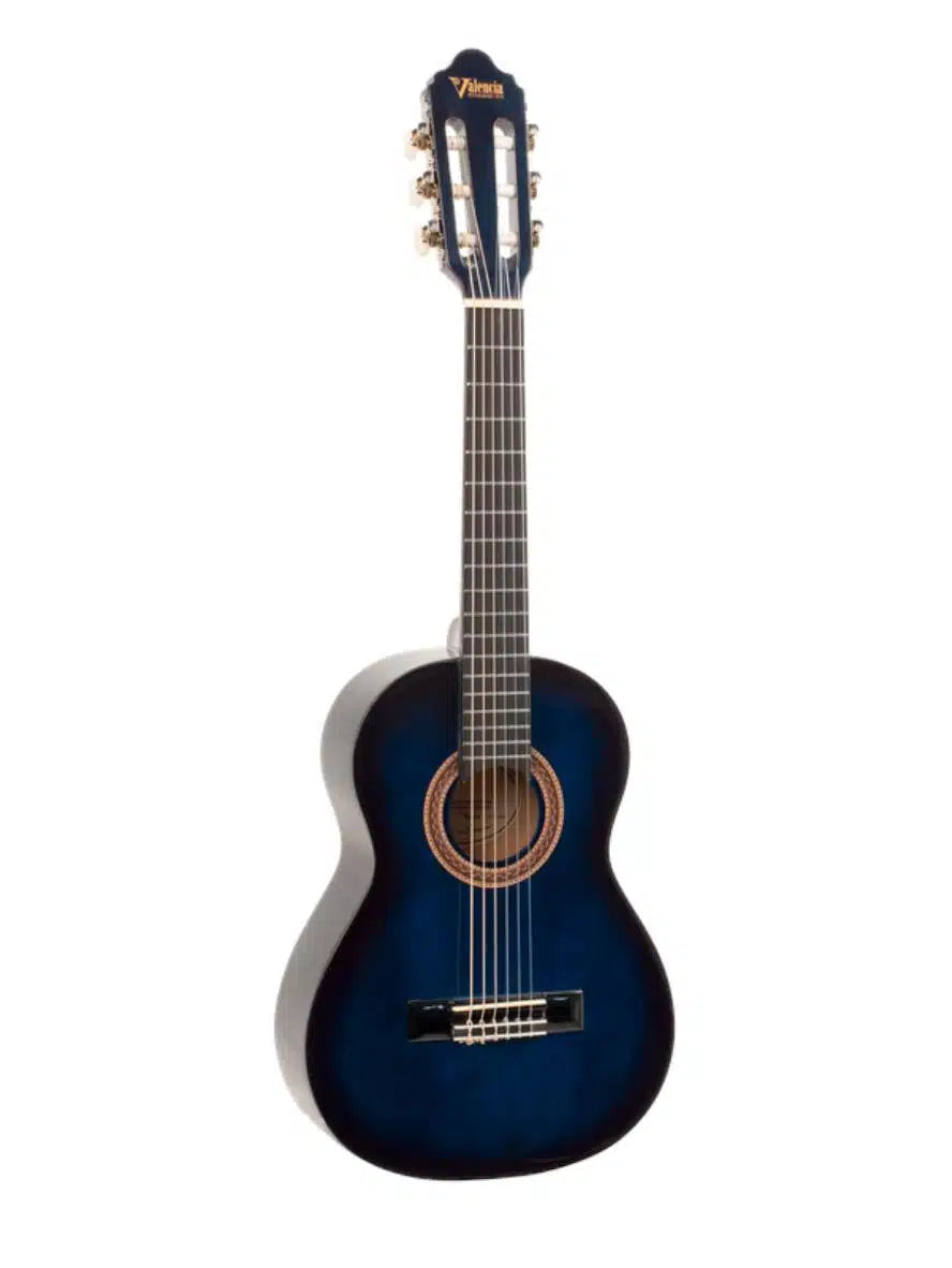 Valencia VC101BUS 100 Series 1/4 Size Classical Guitar | Blue Sunburst