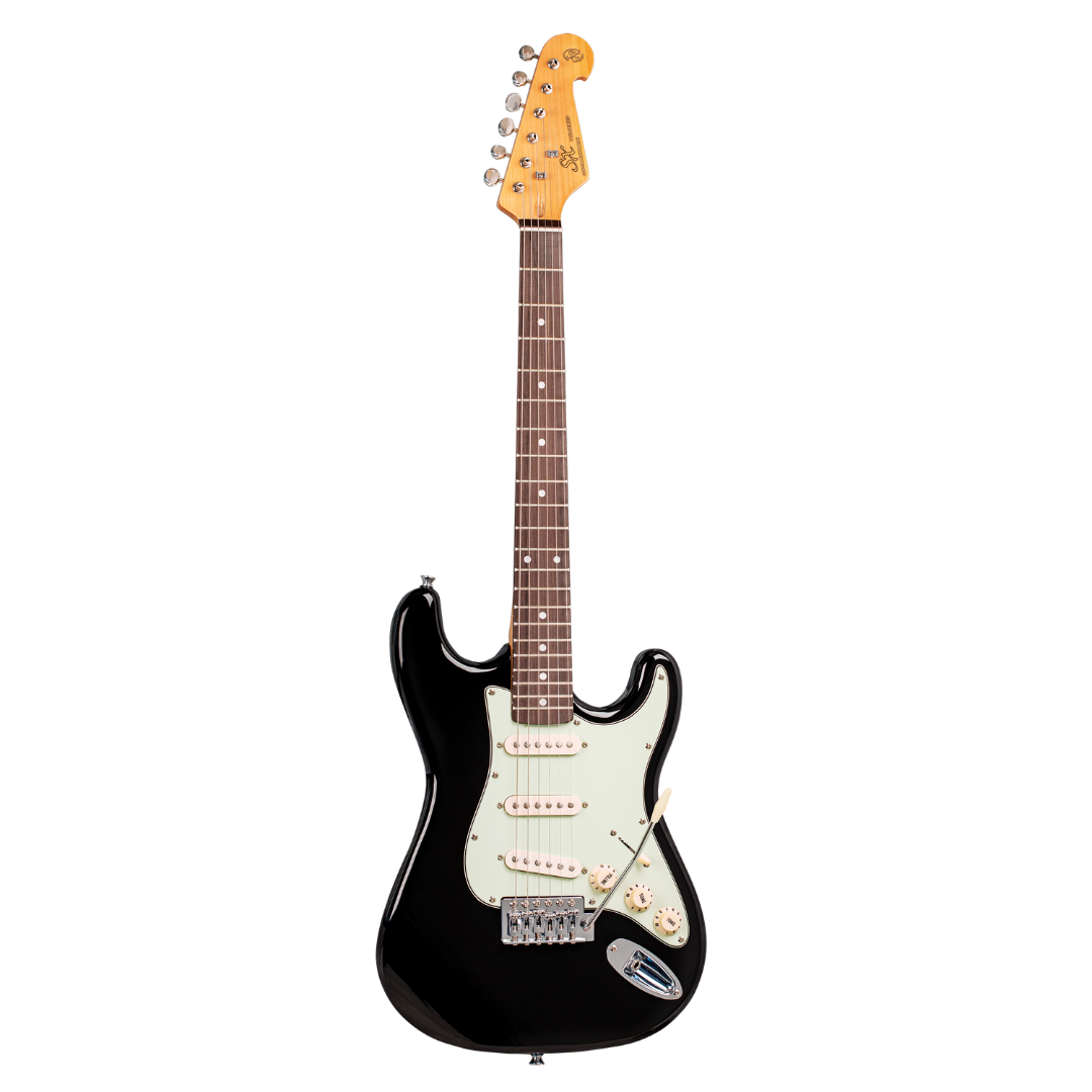 SX VES34B 3/4 Size Vintage Style Electric Guitar | Black