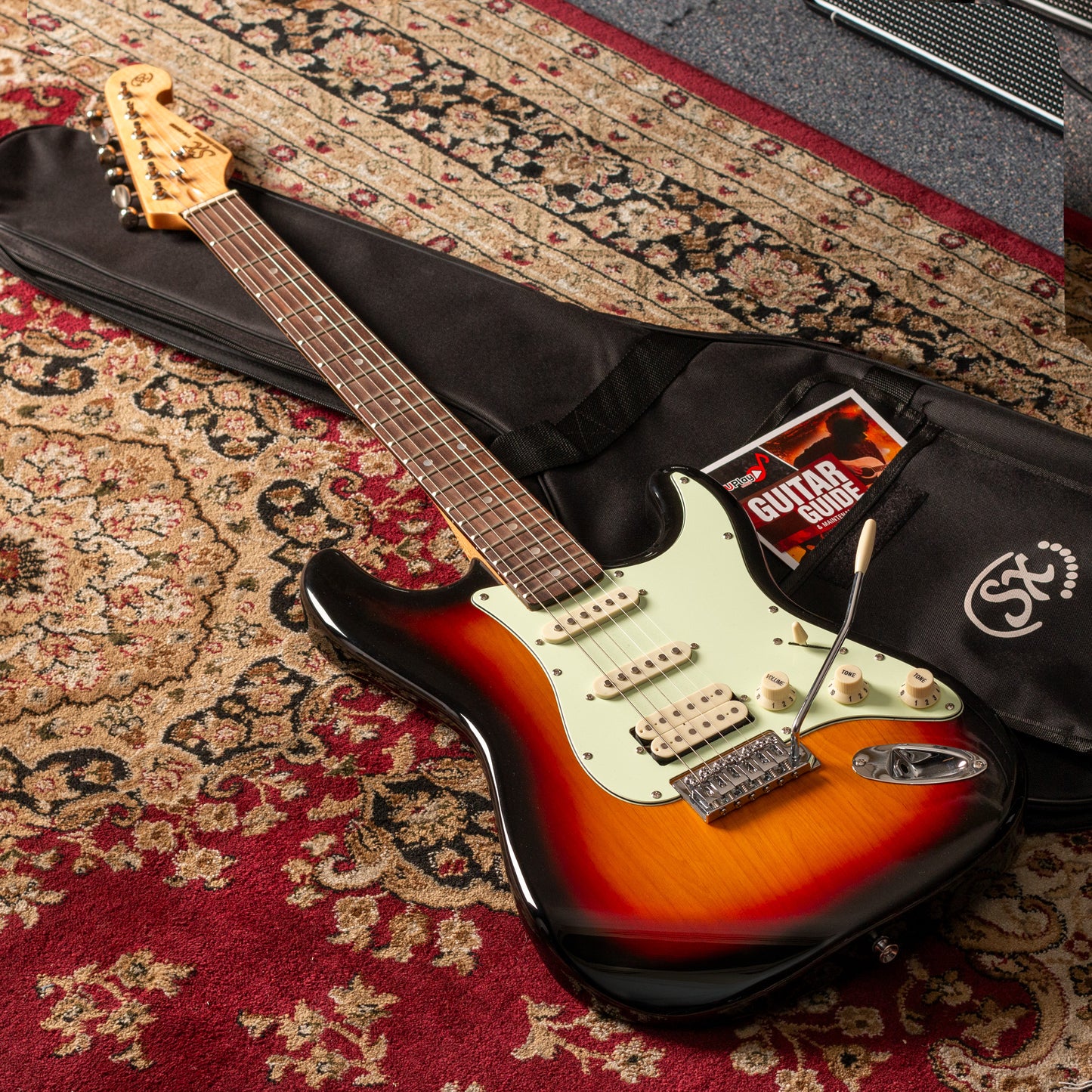 SX VES62HTS Vintage Style Electric Guitar w/Humbucker | 3 Tone Sunburst