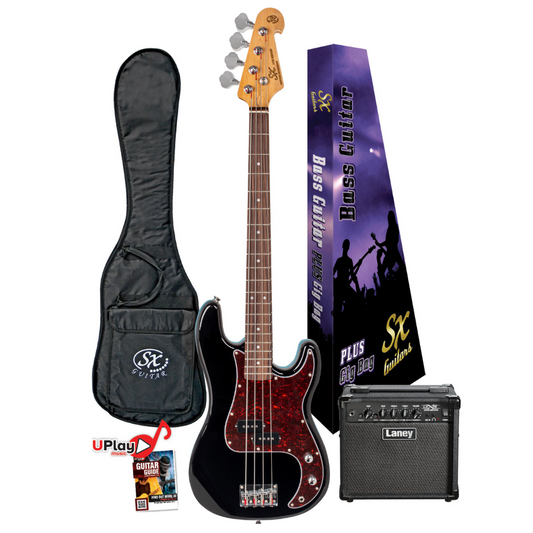 SX P Bass & Laney Amp Package | Black