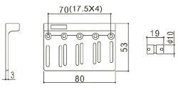 Gotoh 201B-4 String Bass Bridge - Chrome