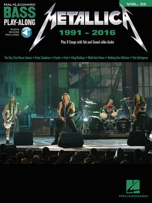 Hal Leonard | Metallica: 1991-2016 - Bass Play-Along Vol.22