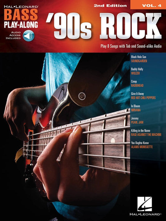 90S Rock Bass Playalong V4 Bk/Ola