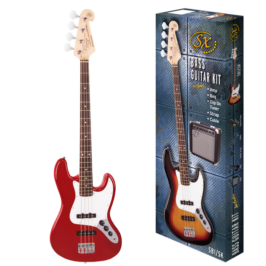 SX J Bass & Amp Package | Candy Apple Red