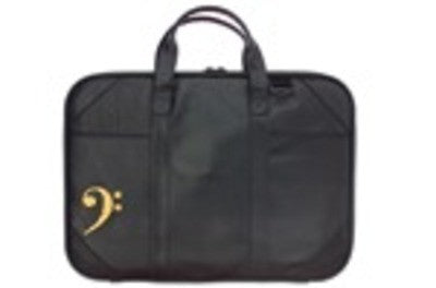 Leather Briefcase Bass Clef