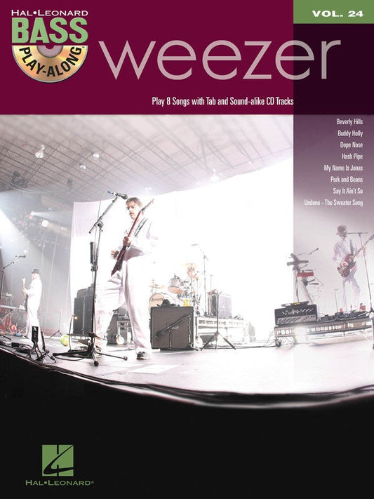 Weezer Bass Play Along V24 Bk/Cd