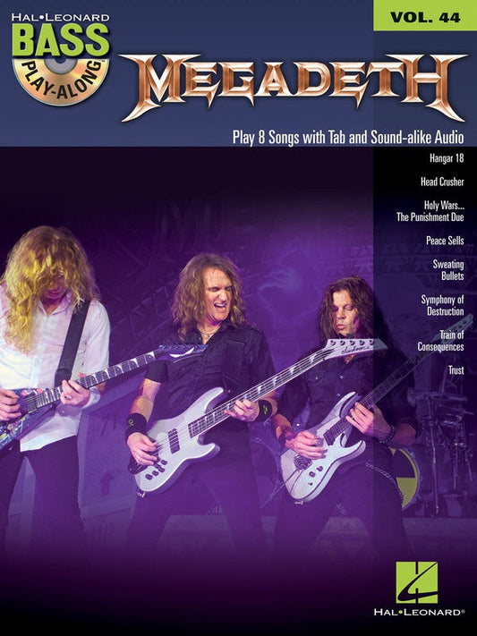 Megadeth Bass Play Along V44 B/Cd