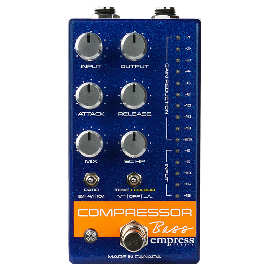 Empress Effects | Bass Compressor Pedal | Blue Sparkle
