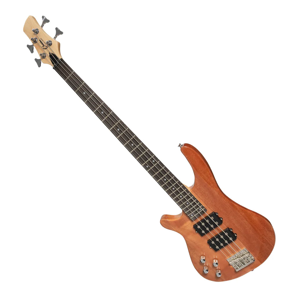 Casino 24 Series Tune-Style Electric Bass Guitar & 15w Amp Pack | Natural Gloss | Left Handed