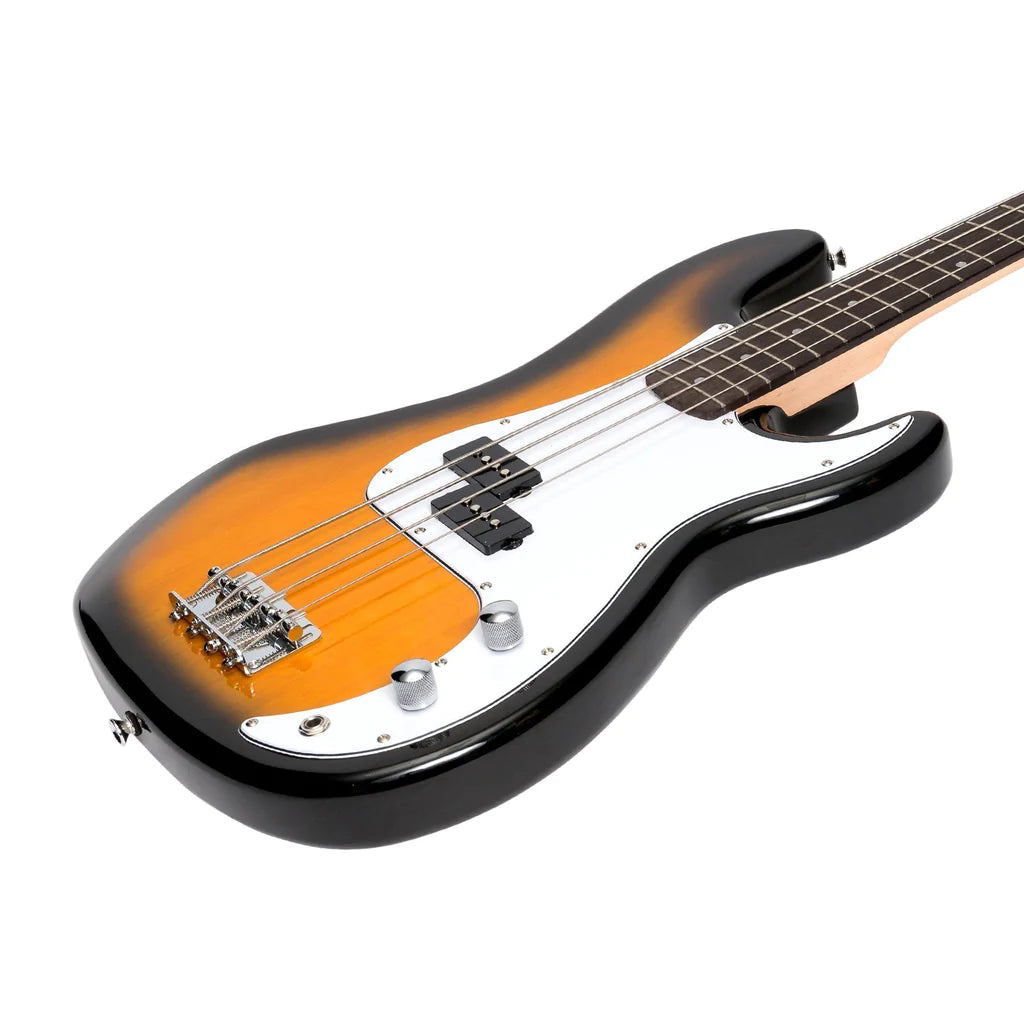 Casino P-Style Electric Bass Guitar & 15w Amp Pack | Tobacco Sunburst