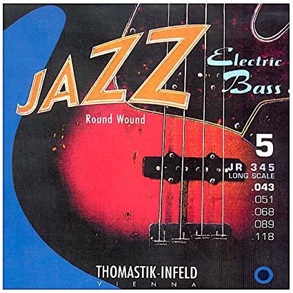 Thomastik JR345 Jazz Bass Roundwound 5 String 43-118 Bass Strings
