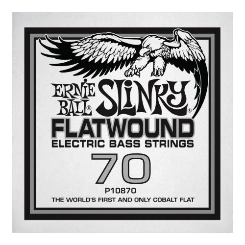 Ernie Ball P10870 Cobalt Flat Electric Bass String Single .070
