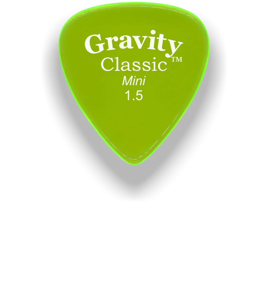 Gravity Picks Classic Mini 1.5mm Polished | Fluro Green