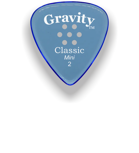 Gravity Picks Classic Mini 2mm Polished w/Multi-Hole | Blue