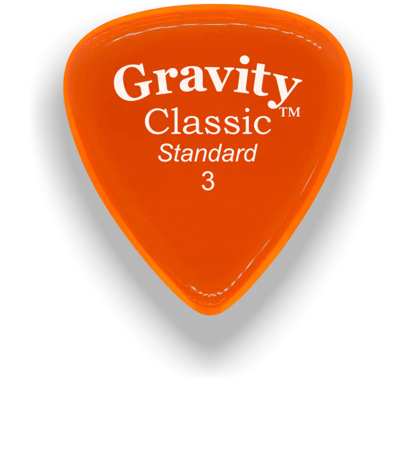 Gravity Picks Classic Standard 3mm Master Finish | Orange