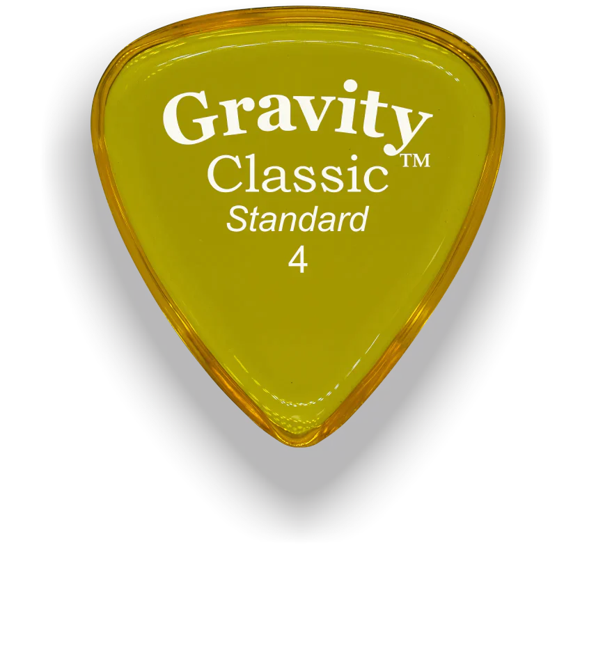 Gravity Picks Classic Standard 4mm Polished | Yellow