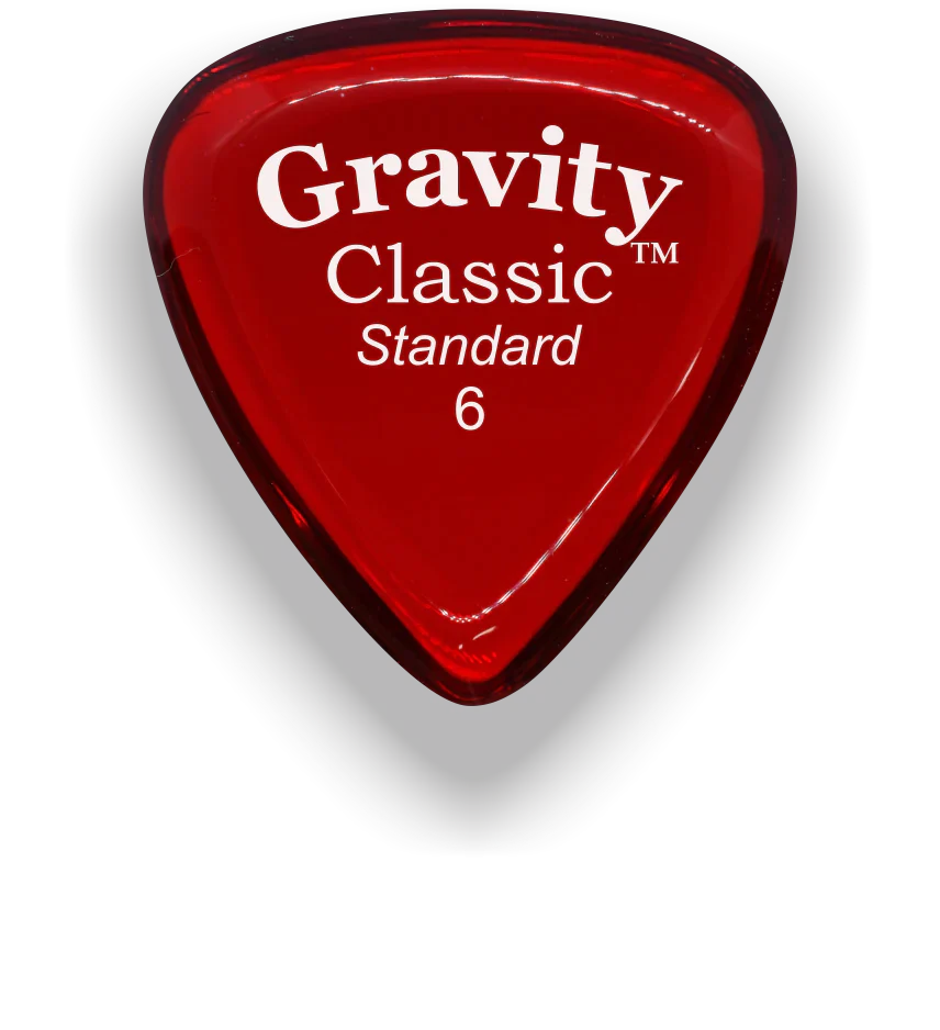 Gravity Picks Classic Standard 6mm Polished | Red