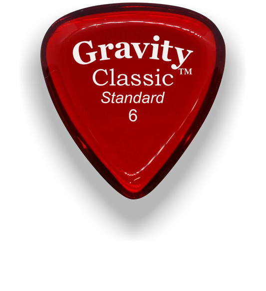 Gravity Picks Classic Standard 6mm Polished | Red