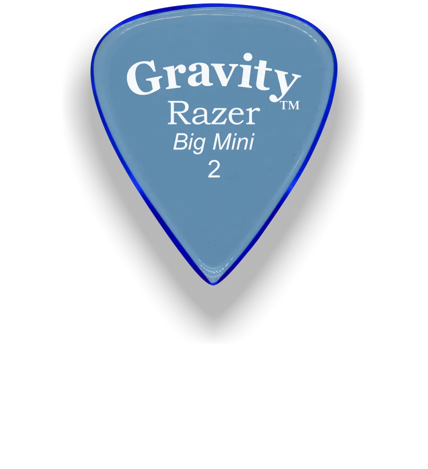 Gravity Picks Razer Big Mini 2mm Polished | Blue
