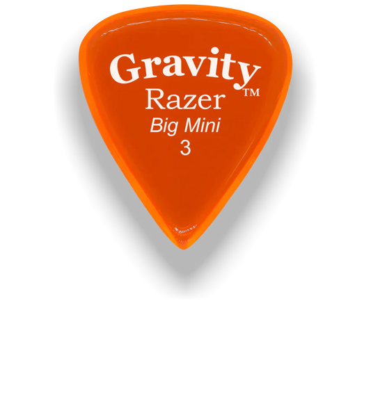 Gravity Picks Razer Big Mini 3mm Polished | Orange
