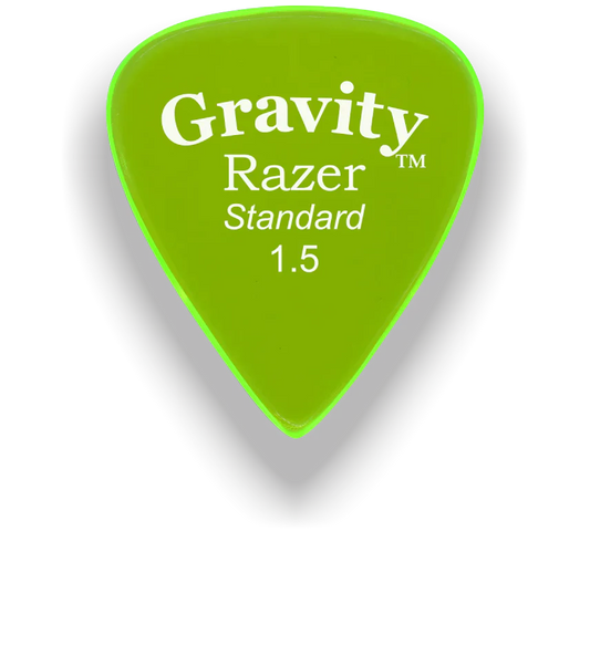 Gravity Picks Razer Standard 1.5mm | Fluro Green
