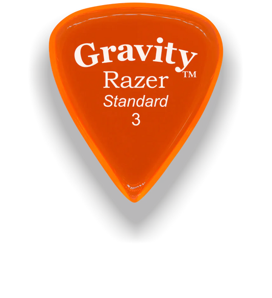 Gravity Picks Razer Standard 3mm Polished | Orange