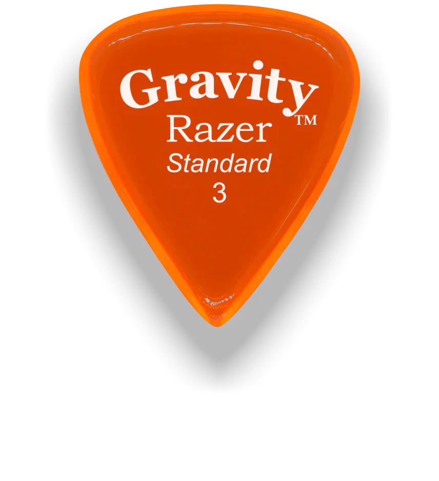 Gravity Picks Razer Standard 3mm Polished | Orange