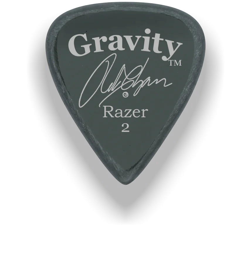 Gravity Picks Rob Chapman Signature Razer Standard 2mm Master Finish | Silver