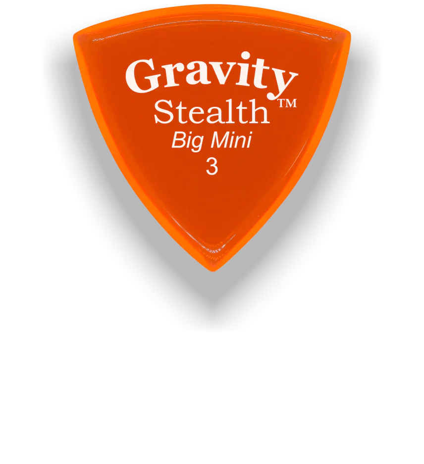 Gravity Picks Stealth Big Mini 3mm Polished | Orange