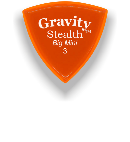 Gravity Picks Stealth Big Mini 3mm Polished | Orange