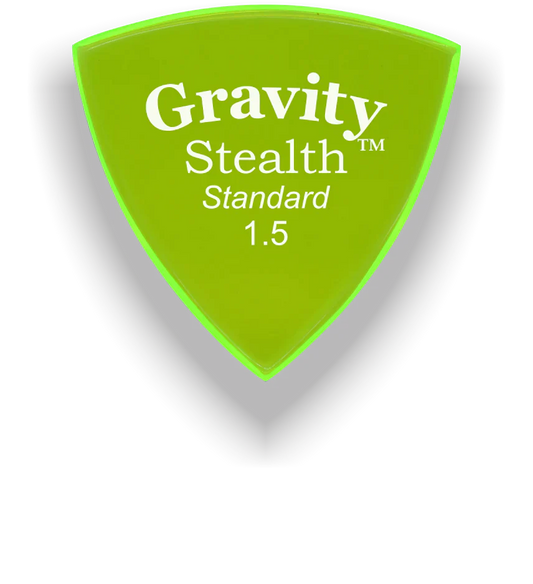 Gravity Picks Stealth Standard 1.5 mm Polished | Fluro Green