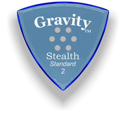 Gravity Picks Stealth Standard 2mm Master Finish w\Multi Hole Grip | Blue