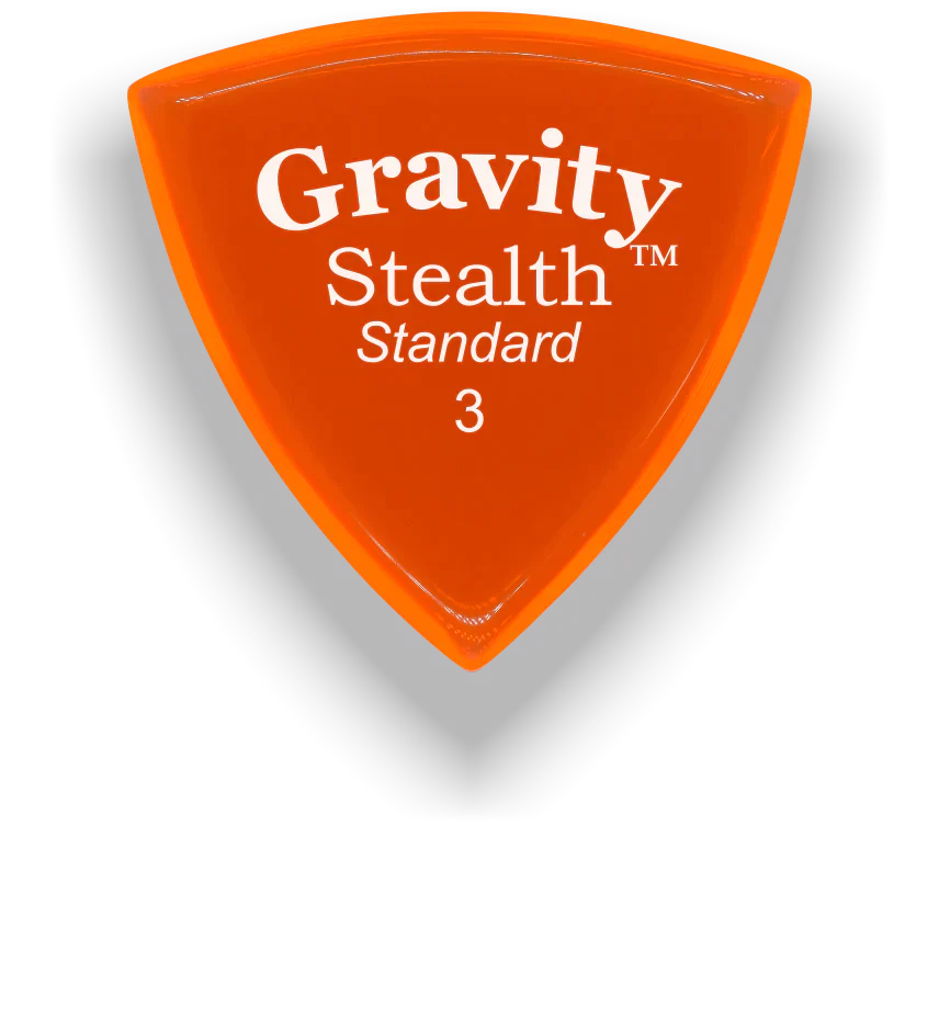 Gravity Picks Stealth Standard 3mm Polished | Orange
