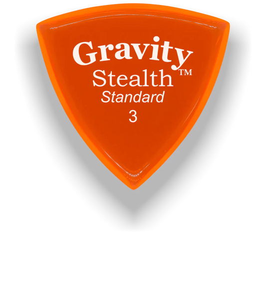 Gravity Picks Stealth Standard 3mm Master Finish | Orange