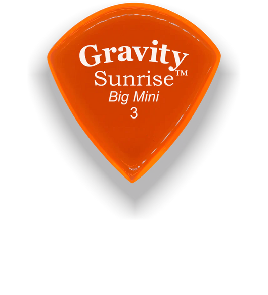 Gravity Picks Sunrise Big Mini 3mm Polished | Orange