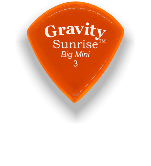 Gravity Picks Sunrise Big Mini 3mm Master Finish | Orange