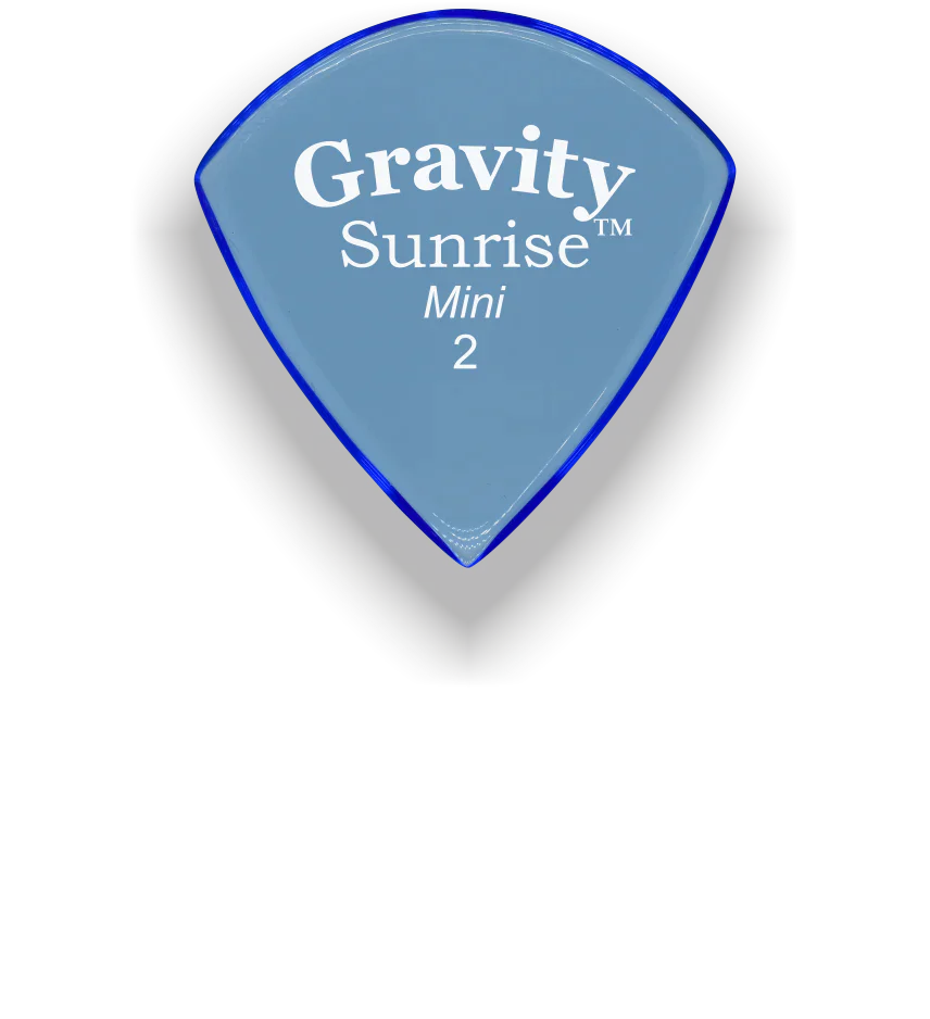 Gravity Picks Sunrise Mini Jazz 2mm Master Finish | Blue