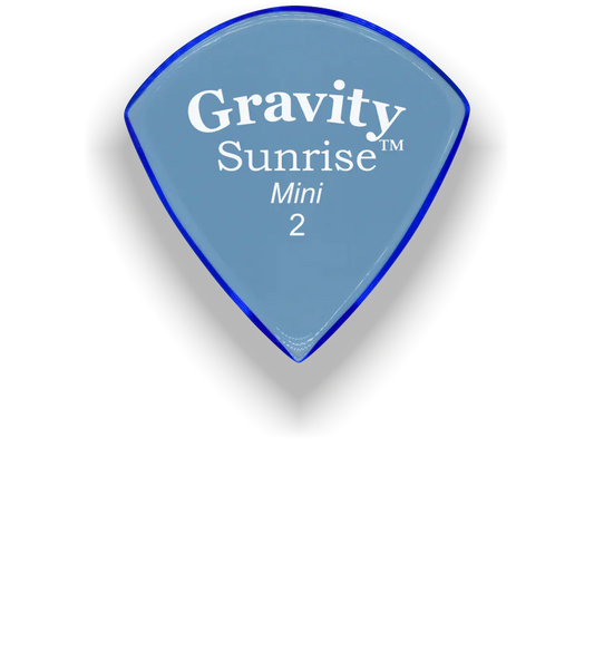 Gravity Picks Sunrise Mini Jazz 2mm Master Finish | Blue