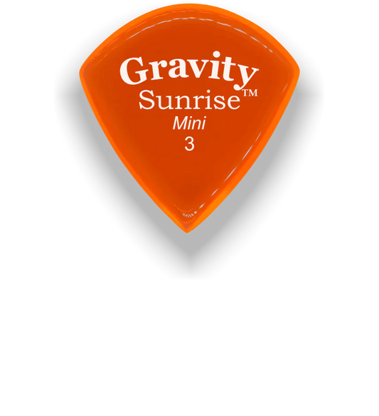 Gravity Picks Sunrise Mini Jazz 3mm Polished | Orange