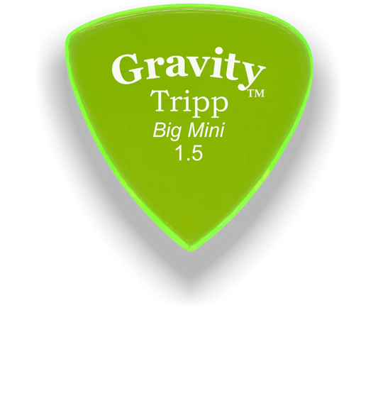 Gravity Picks Tripp Big Mini 1.5mm Polished | Fluro Green