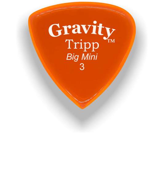 Gravity Picks Tripp Big Mini 3mm Polished | Orange