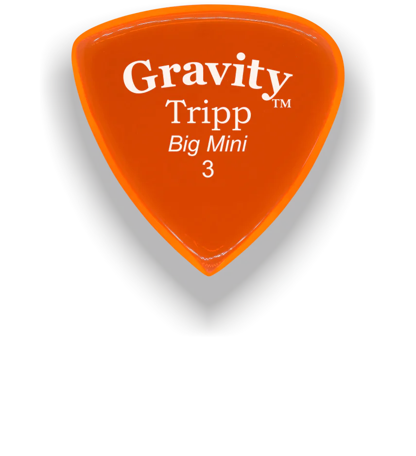 Gravity Picks Tripp Big Mini 3mm Polished | Orange