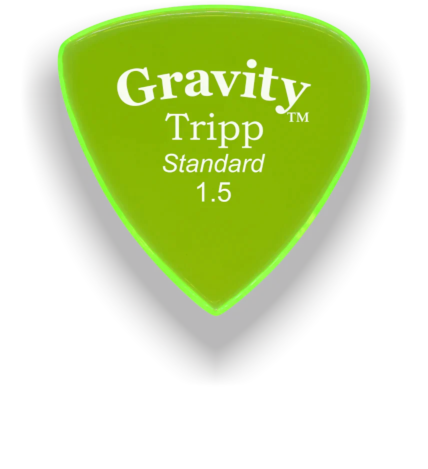 Gravity Picks Tripp Standard 1.5mm polished | Fluro Green