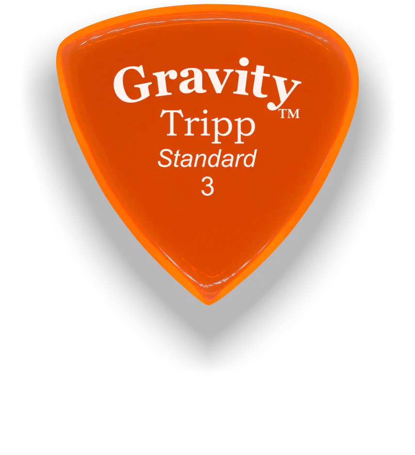 Gravity Picks Tripp Standard 3mm Polished | Orange