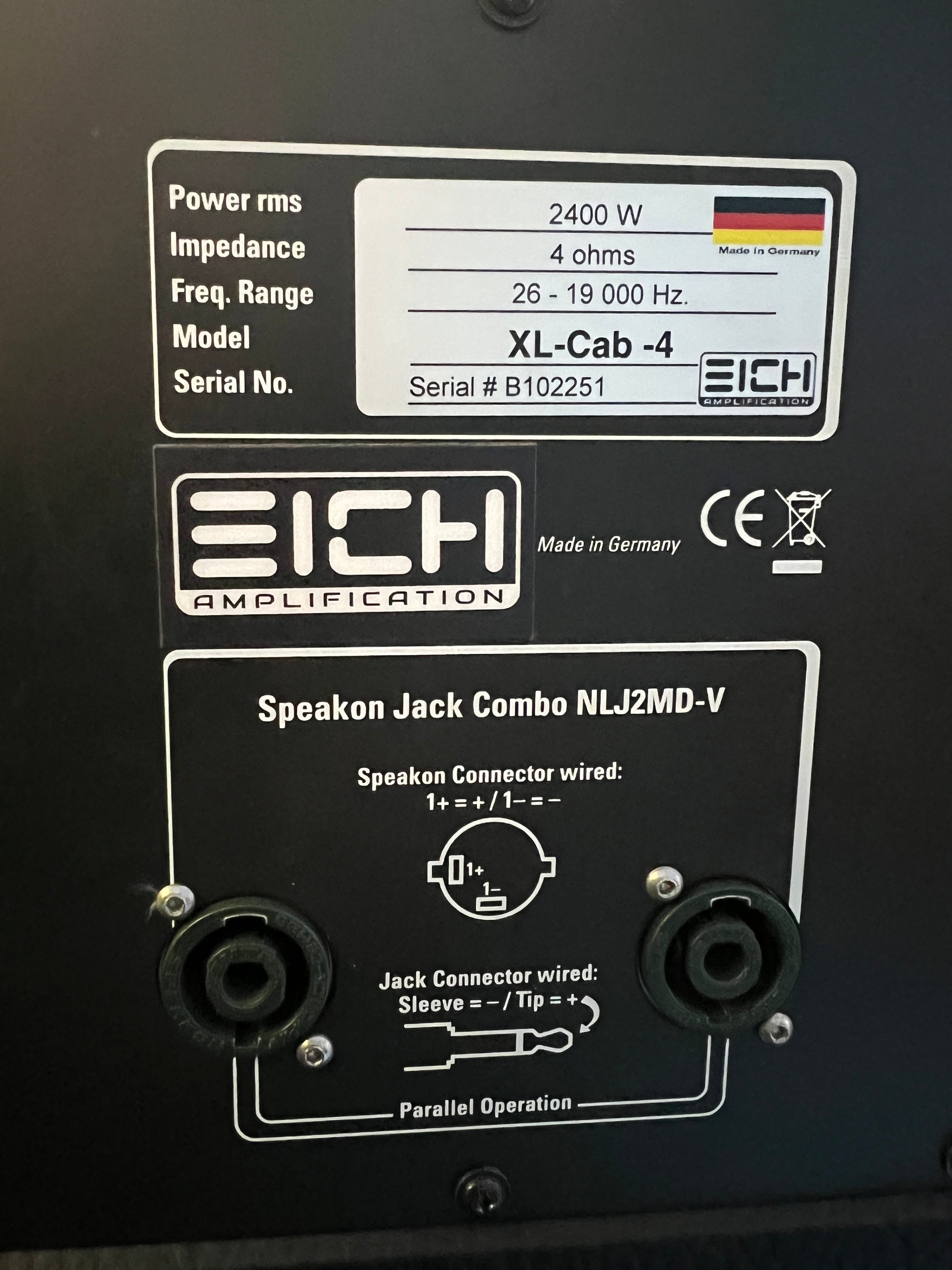 Eich XL Bass Cab | 4 x 10" + 2 x 12” + 2 x 15" + 2 x 1" Horn | 2400w