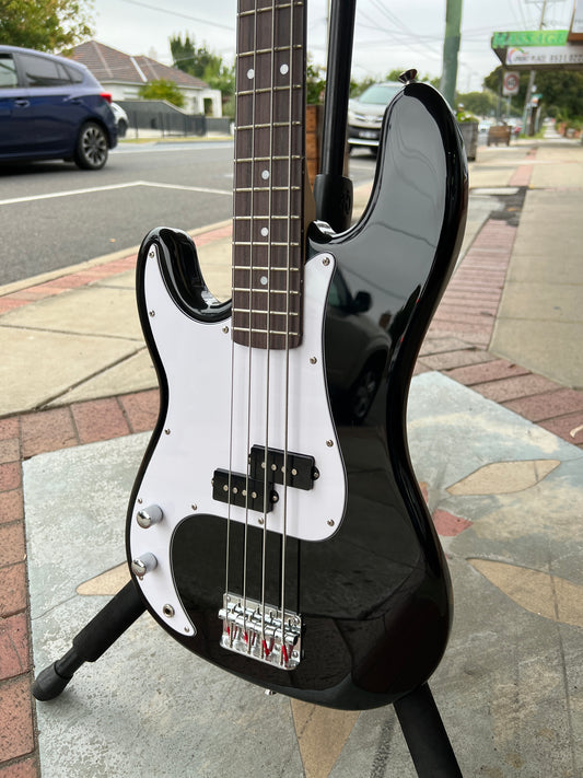 SX Standard Series P Style 4-String Bass | Black | Left Handed
