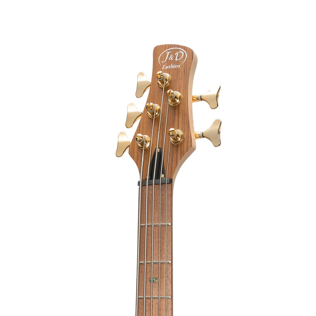 J&D Luthiers 21 Series Electric Bass Guitar | 5-String | Natural Satin